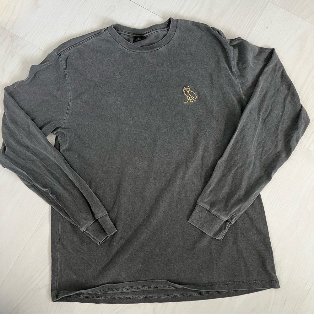 Octobers Very Own Embroidery Owl Long Sleeve